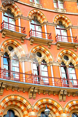 Image of old architecture in london england window 