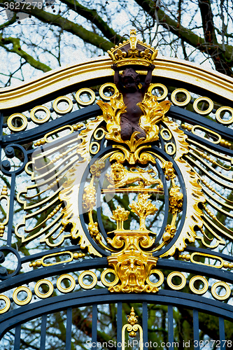 Image of in london england the old metal gate  royal palace