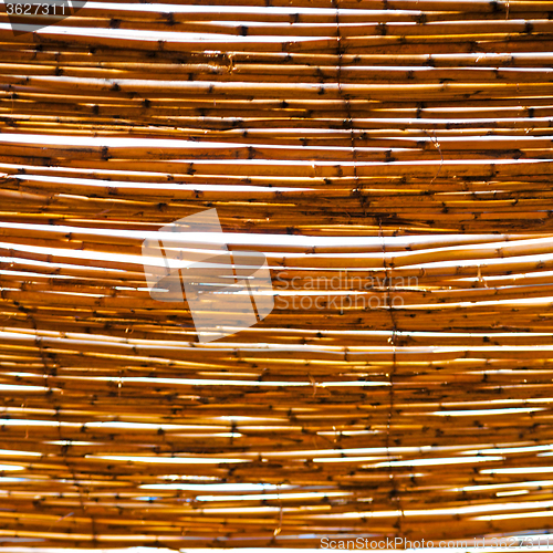 Image of morocco abstract bamboo roof in the  africa  sky