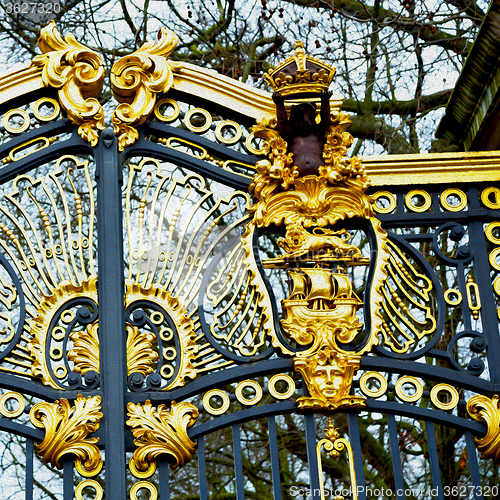 Image of in london england the old metal gate  royal palace