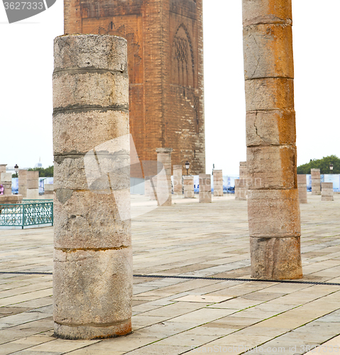 Image of chellah  in morocco africa the old roman deteriorated monument a