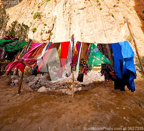 Image of  in todra gorge morocco africa and scarf shop