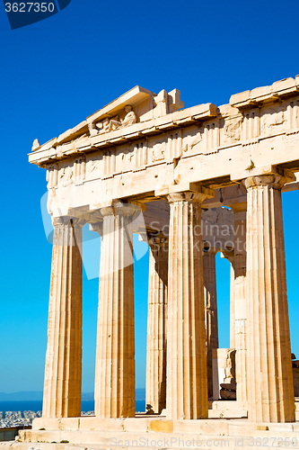 Image of athens  acropolis and  historical    in  architecture  