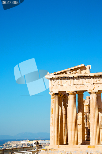 Image of acropolis and  historical   athens 