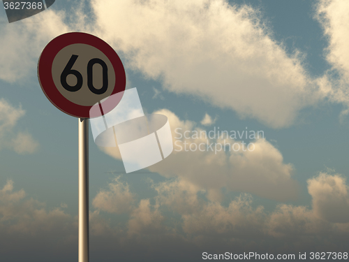 Image of speed limit sixty