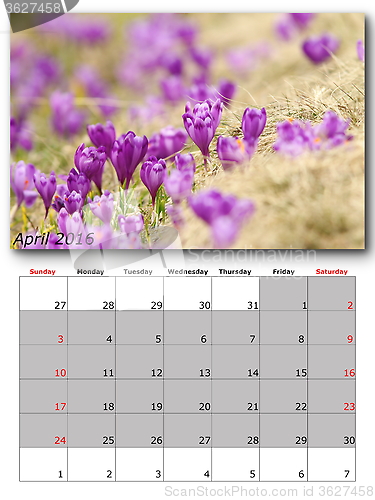 Image of nature calendar april