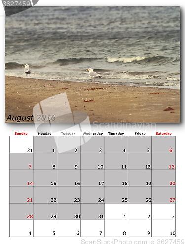 Image of nature calendar august