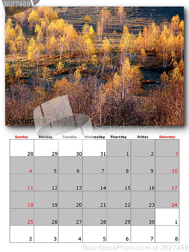 Image of nature calendar september