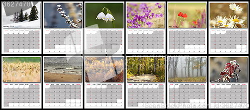 Image of nature calendar year 2016