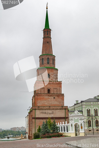 Image of Kazan Kremlin. Soyembika tower. Russia