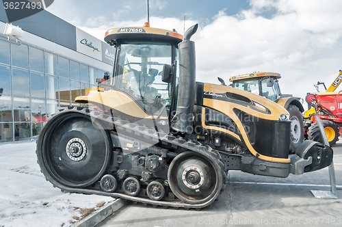 Image of Agricultural machinery exhibition. Tyumen. Russia