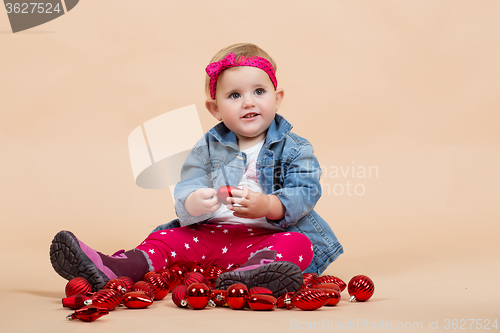 Image of one year baby portrait