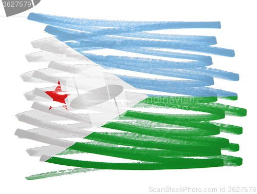 Image of Flag illustration - Djibouti