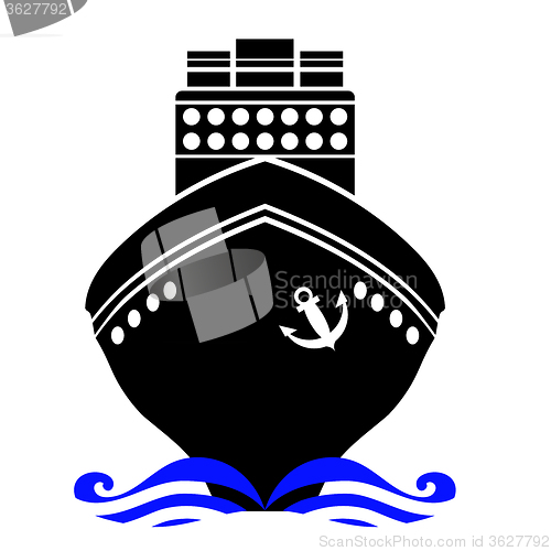 Image of Ship Black Silhouette