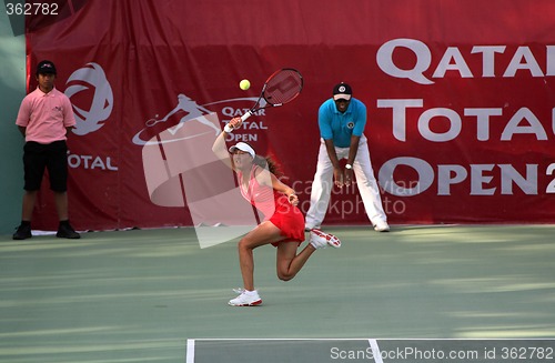 Image of Israeli tennis star Shahar Peer in Doha, Qatar, Arabia