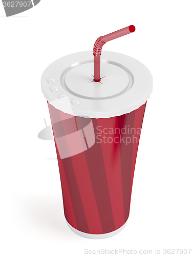 Image of Paper cup with bendable straw