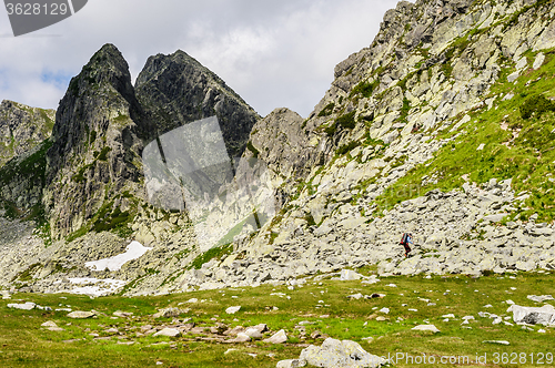 Image of Summer hiking in the mountains.