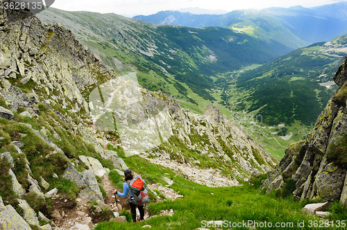 Image of Summer hiking in the mountains.