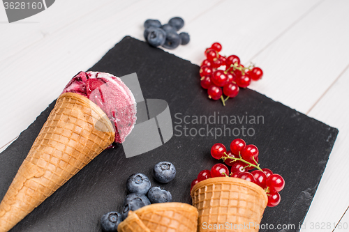 Image of Berry ice cream cone