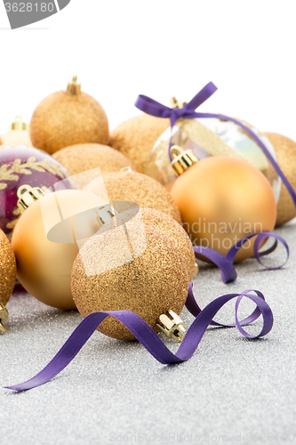 Image of Golden christmas balls