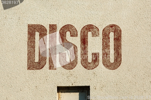 Image of Disco label on wall