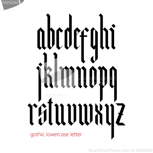 Image of Blackletter modern gothic font.