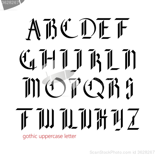 Image of Blackletter modern gothic font.