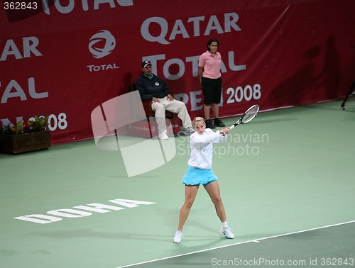 Image of German Sabine Lisicki tennis star doha 2008