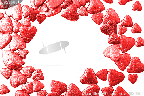 Image of red hearts background