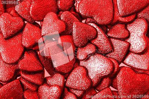 Image of red hearts background