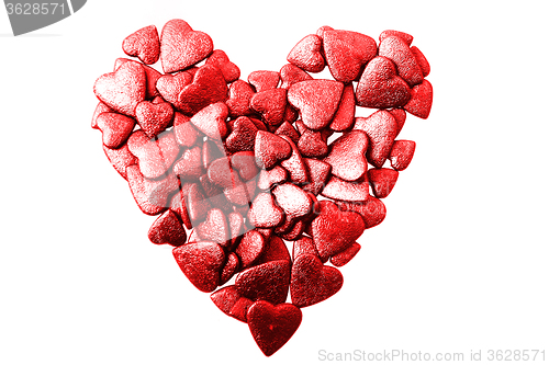 Image of red heart isolated 