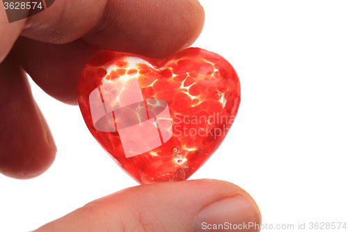 Image of red heart isolated 