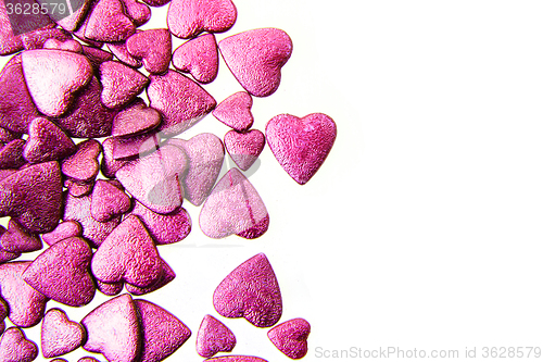 Image of violet hearts background