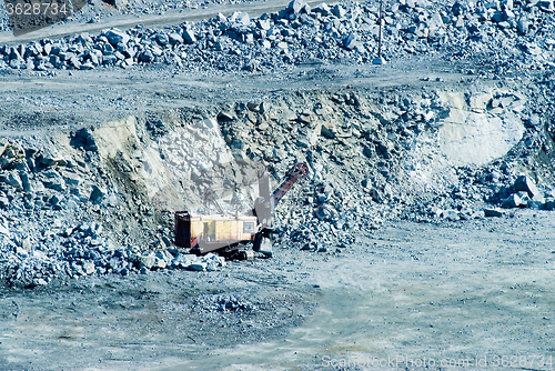 Image of Surface mining and machinery in open pit mine