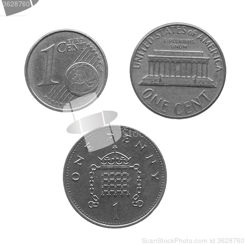 Image of Black and white Coin isolated