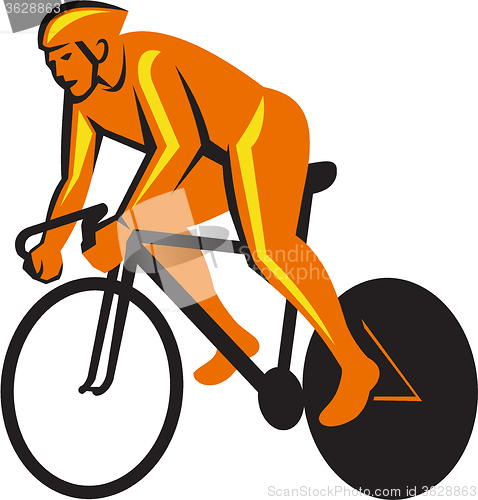 Image of Cyclist Riding Cycling Racing Retro