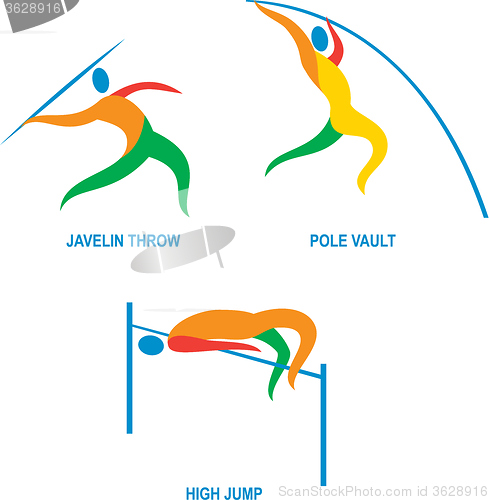 Image of Javelin Throw Pole Vault High Jump Icon