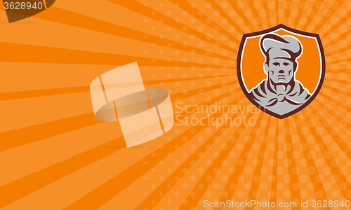 Image of Business card Chef Cook Shield Retro