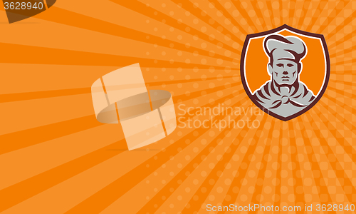 Image of Business card Chef Cook Shield Retro