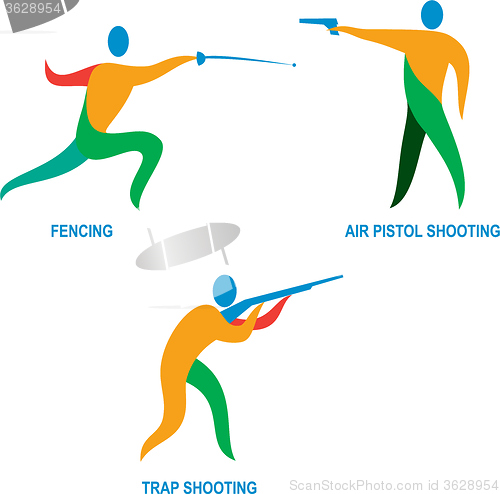 Image of Shooting and Fencing Sport Icon