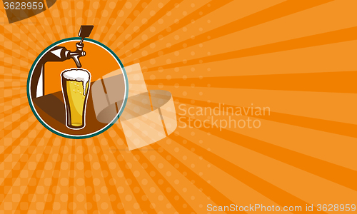Image of Business card Beer Pint Glass Tap Retro