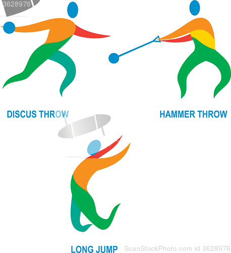 Image of Hammer Throw Discus Throw Long Jump Icon