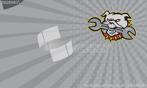 Image of Business card Bulldog Dog Spanner Head Mascot