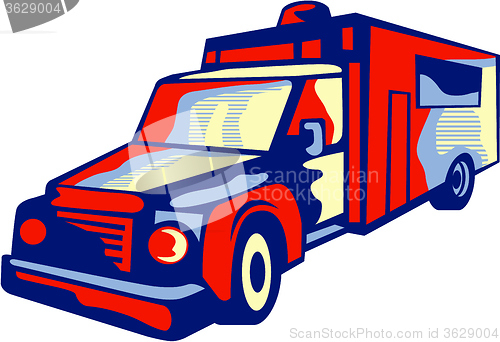 Image of Ambulance Emergency Vehicle Retro