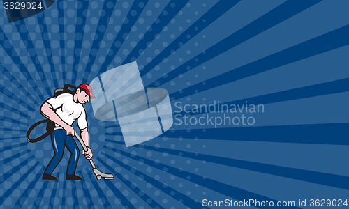 Image of Business card Commercial Cleaner Janitor Vacuum Cartoon