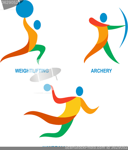 Image of Archery Weightlifting Handball Icon