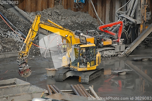 Image of Construction site machinery