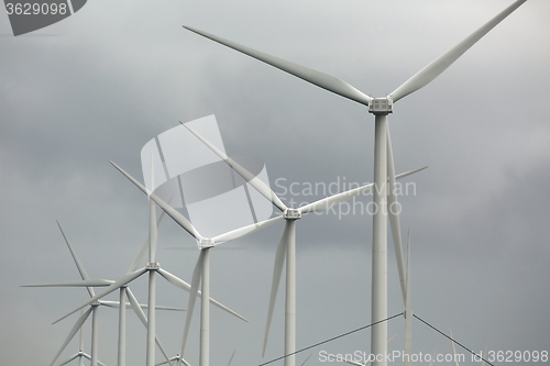 Image of Wind tubines spinning