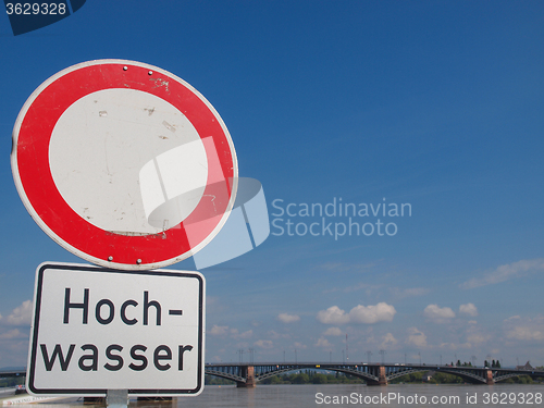 Image of River Rhine flood in Mainz