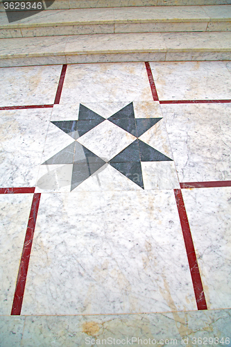 Image of marble mosaic in the old city morocco africa  